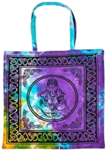 Lord Ganesh Tote Bag (Tie Dye)